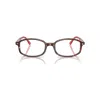 Ray Ban Sam Optics Eyeglasses Transparent Red Frame Clear Lenses Polarized 54-19 In Transparent Red