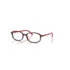 Ray Ban Sam Optics  Rot Transparent Fassung Klar Glas Polarisiert 52-19 In Rot Transparent