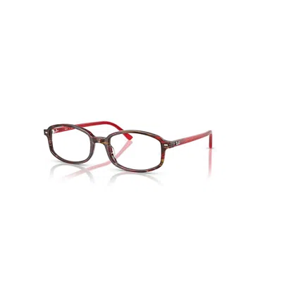 Ray Ban Sam Optics  Rot Transparent Fassung Klar Glas Polarisiert 52-19