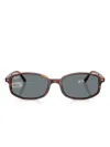 Ray Ban Sam Rectangle-frame Sunglasses In Brown