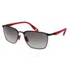 Ray Ban Rb3673m Scuderia Ferrari Collection Sunglasses Red Frame Grey Lenses 56-17