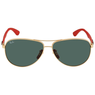 Ray Ban Scuderia Ferrari Green Classic Aviator Men's Sunglasses Rb8313m F00871 61