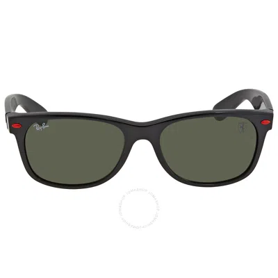 Ray Ban Scuderia Ferrari Green Classic G-15 Square Unisex Sunglasses Rb2132m F60131 55 In Black / Green