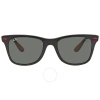 Ray Ban Scuderia Ferrari Green Square Unisex Sunglasses Rb4195m F60271 52 In Green