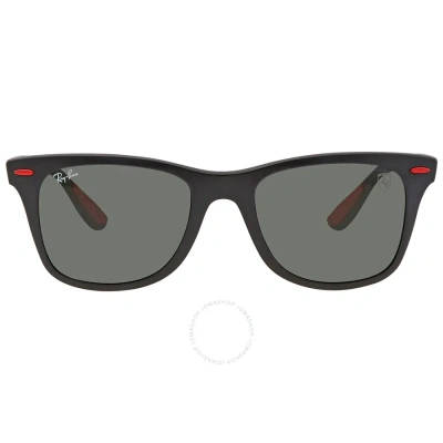 Ray Ban Scuderia Ferrari Green Square Unisex Sunglasses Rb4195m F60271 52