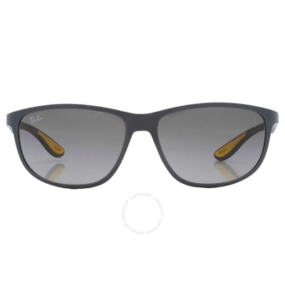 Ray Ban Scuderia Ferrari Grey Gradient Pillow Unisex Sunglasses Rb4394m F60811 61
