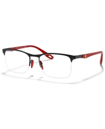 Ray Ban Scuderia Ferrari Rx8416m Men's Square Eyeglasses In Black