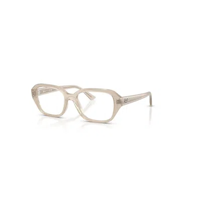 Ray Ban Shea Optics Bio-based  Cloudy Warm Weiss Fassung Klar Glas Polarisiert 53-18