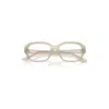 Ray Ban Shea Optics Bio-based Eyeglasses Cloudy Warm White Frame Clear Lenses Polarized 51-18 In Cloudy Warm White