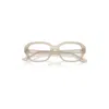 Ray Ban Shea Optics Bio-based Eyeglasses Cloudy Warm White Frame Clear Lenses Polarized 51-18 In Cloudy Warm White
