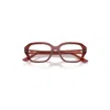 Ray Ban Shea Optics Bio-based Eyeglasses Rusty Brown Frame Clear Lenses Polarized 53-18 In Rusty Brown
