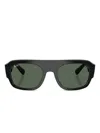 Ray Ban Shield-frame Tinted Sunglasses In Black