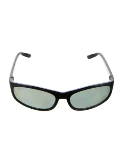Pre-owned Ray Ban Shield Tinted Sunglasses In Black