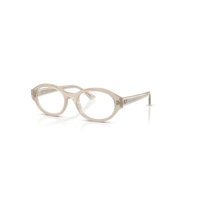 Ray Ban Eyeglasses Unisex Shilo Optics Bio-based - Cloudy Warm White Frame Clear Lenses Polarized 54-20 In Cloudy Warm Weiss