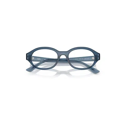 Ray Ban Shilo Optics Bio-based Eyeglasses Light Blue Frame Clear Lenses Polarized 54-20
