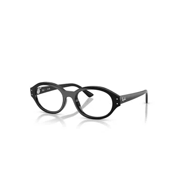 Ray Ban Shilo Optics Bio-based  Schwarz Fassung Klar Glas Polarisiert 52-20