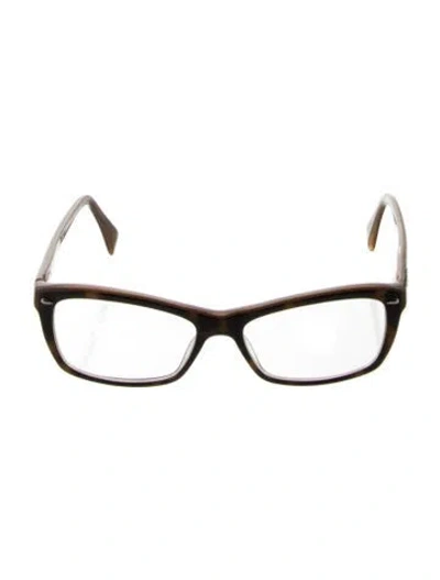 Pre-owned Ray Ban Shirley Square Eyeglasses In Brown