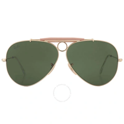 Ray Ban Shooter Green Pilot Unisex Sunglasses Rb3138 W3401 58