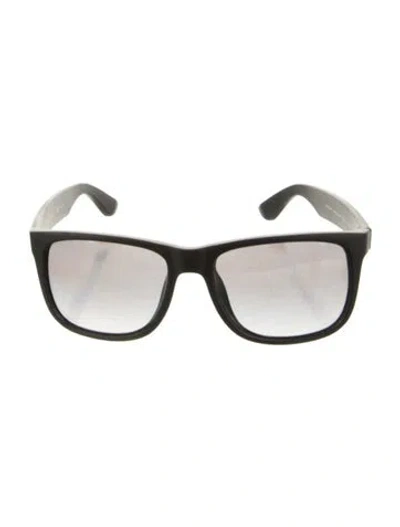 Pre-owned Ray Ban Signature Logo Wayfarer Sunglasses In Black