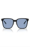 Ray Ban Slim Square 57mm Sunglasses In Black