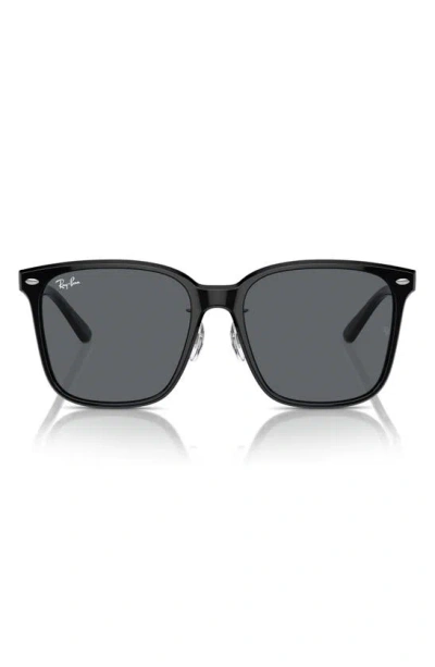 Ray Ban Slim Square 57mm Sunglasses In Dark Grey