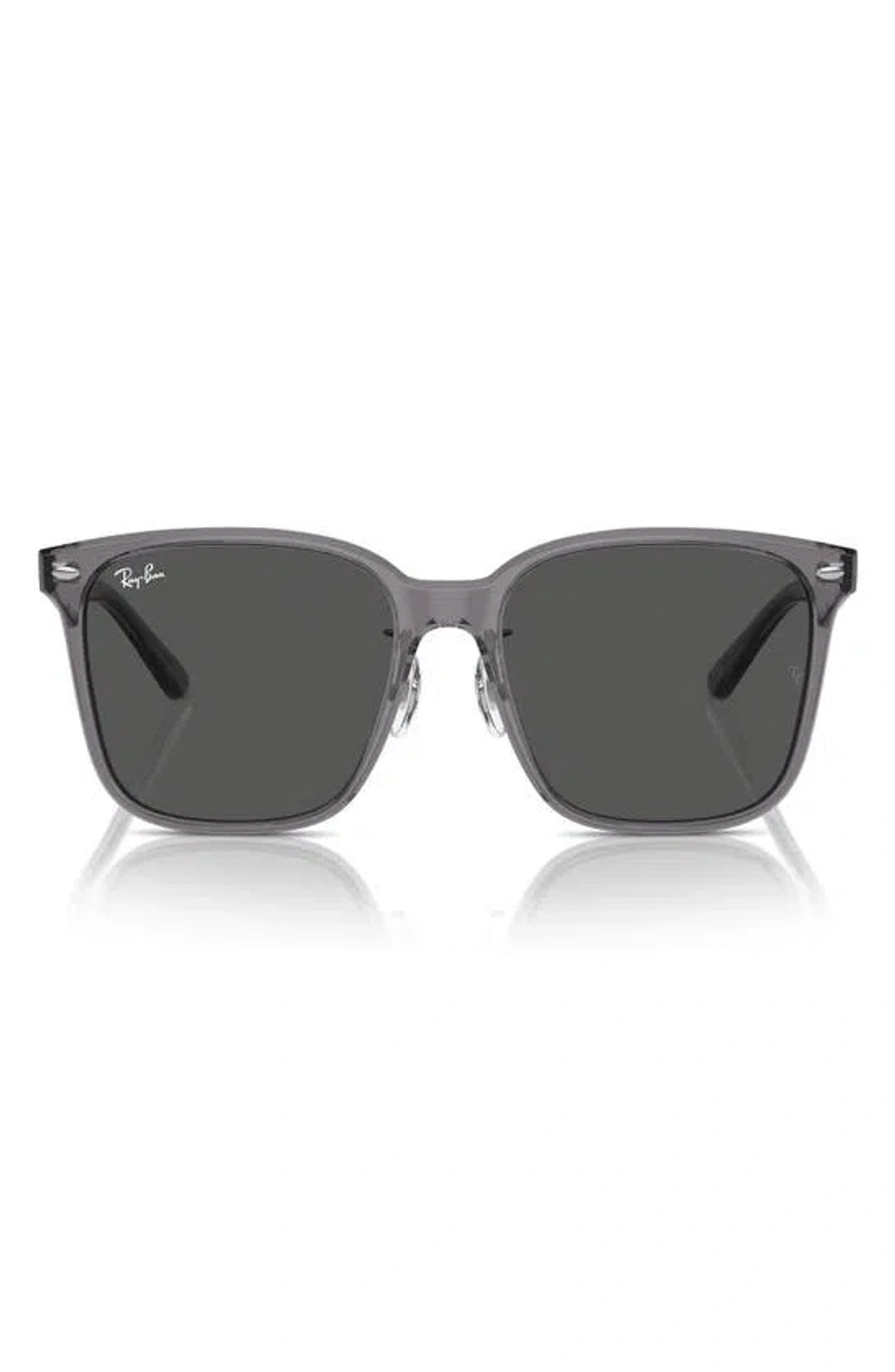 Ray Ban Slim Square 57mm Sunglasses In Transparent Grey ModeSens