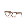 RAY BAN RAY-BAN | META HEADLINER ELECTRONICS CARAMEL FRAME BLUE LENSES 50-23