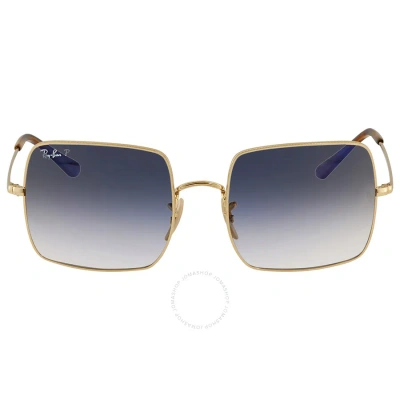 Ray Ban Square 1971 Classic Polarized Blue/grey Gradient Unisex Sunglasses Rb1971 914778 54 In Blue / Gold