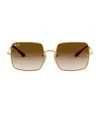 Ray Ban Ray-ban 54mm Gradient Square Sunglasses In Gold