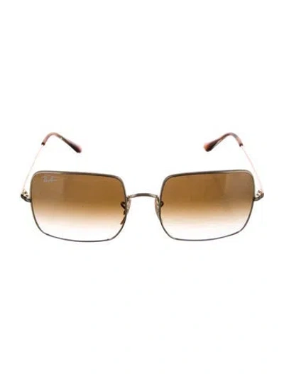 Pre-owned Ray Ban Square 1971 Square Sunglasses In Gold