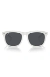 Ray Ban Square 57mm Sunglasses In White