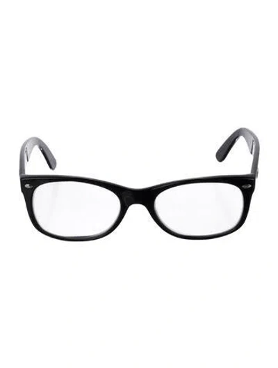 Pre-owned Ray Ban Square Eyeglasses In Black
