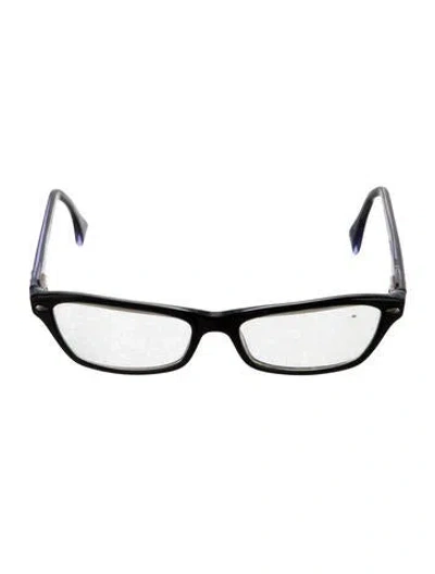 Pre-owned Ray Ban Square Eyeglasses In Black