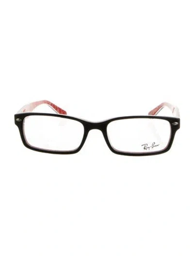 Pre-owned Ray Ban Square Eyeglasses In Black
