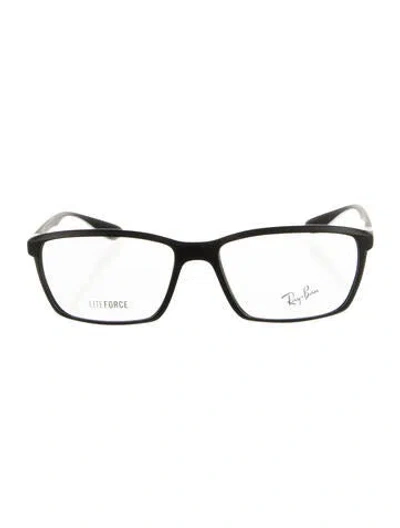 Pre-owned Ray Ban Square Eyeglasses In Black