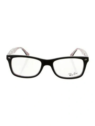 Pre-owned Ray Ban Square Eyeglasses In Black