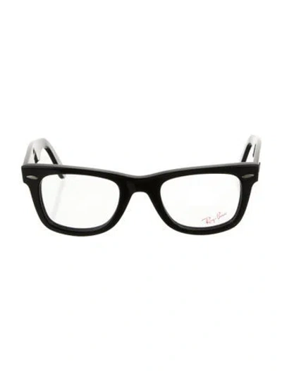 Pre-owned Ray Ban Square Eyeglasses In Black