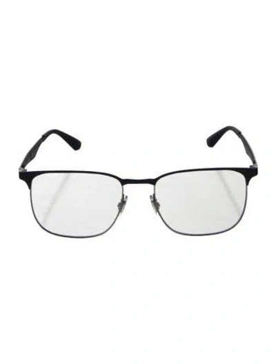 Pre-owned Ray Ban Square Eyeglasses In Blue