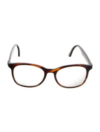 Pre-owned Ray Ban Square Eyeglasses In Brown