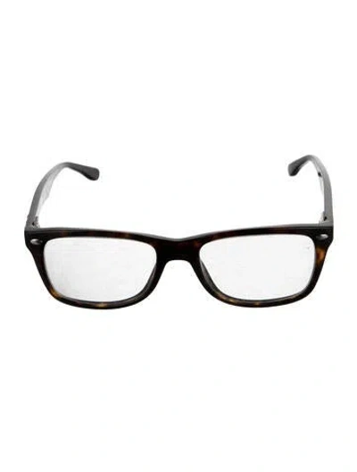 Pre-owned Ray Ban Square Eyeglasses In Brown