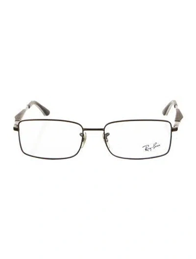 Pre-owned Ray Ban Square Eyeglasses In Brown