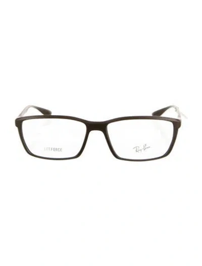 Pre-owned Ray Ban Square Eyeglasses In Brown