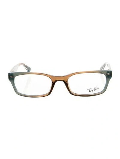 Pre-owned Ray Ban Square Eyeglasses In Brown