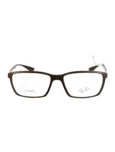 Pre-owned Ray Ban Square Eyeglasses In Brown