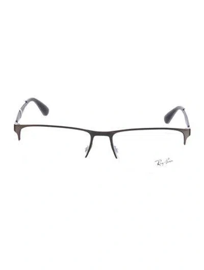 Pre-owned Ray Ban Square Eyeglasses In Gray