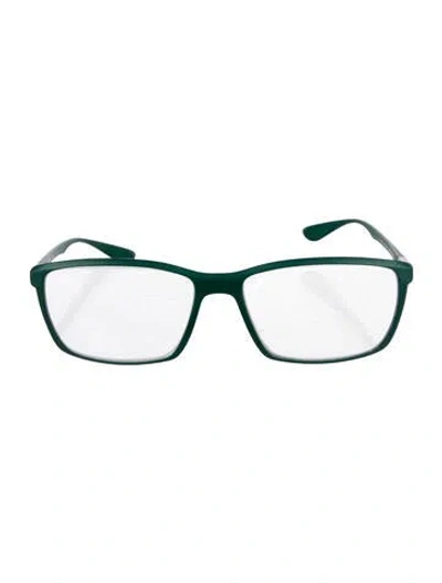 Pre-owned Ray Ban Square Eyeglasses In Green