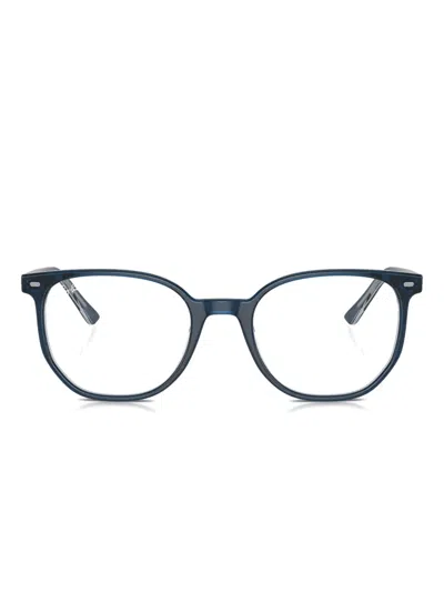 Ray Ban Square-frame Glasses In Gold