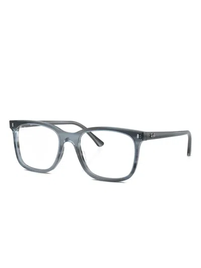 Ray Ban Square-frame Glasses In Blue