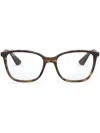 Ray Ban Square-frame Glasses In Brown