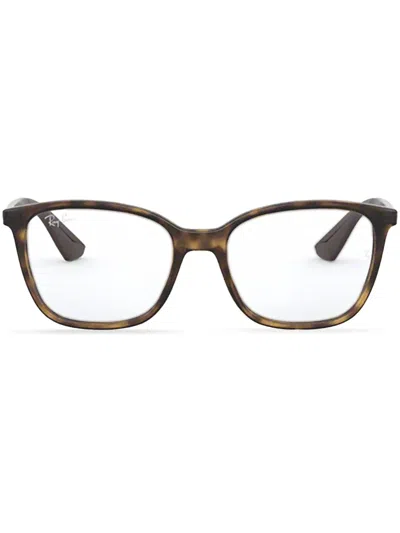 Ray Ban Square-frame Glasses In Brown